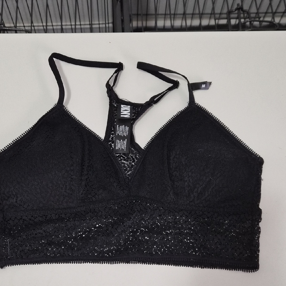 DKNY Black Textured Bralette